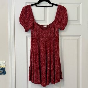 LA Hearts PacSun Babydoll Smocked Back Puff Sleeved Floral Patterned Mini Dress